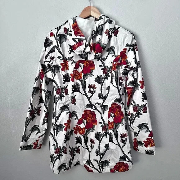 COLUMBIA | Splash a Little Ii Waterproof Rain Jacket Chalk Botanica | Medium - Picture 7 of 9